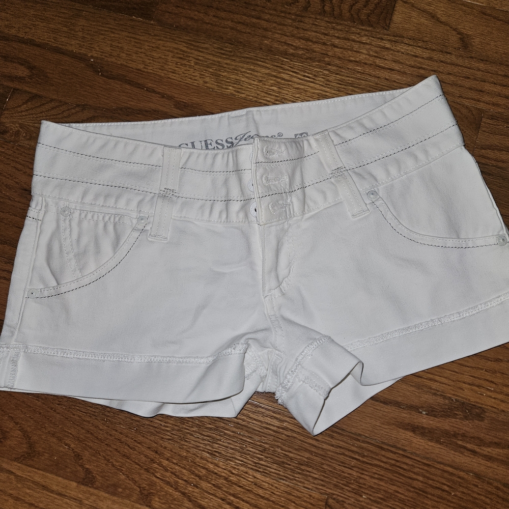 Guess Women's Crisp White Denim Shorts